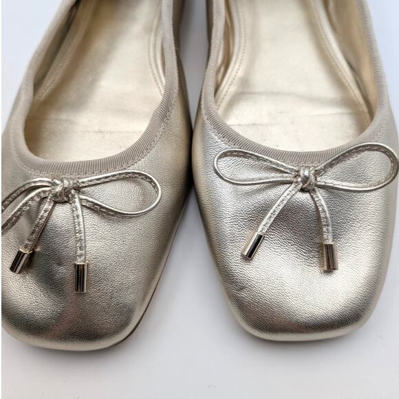 Marc Fisher Ubet Slip On Ballet Flats Women's Metallic Gold Size US11M EU42 - Picture 9 of 10